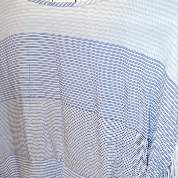 VGUC LOFT blue and white stripe blouse - Picture 2 of 9
